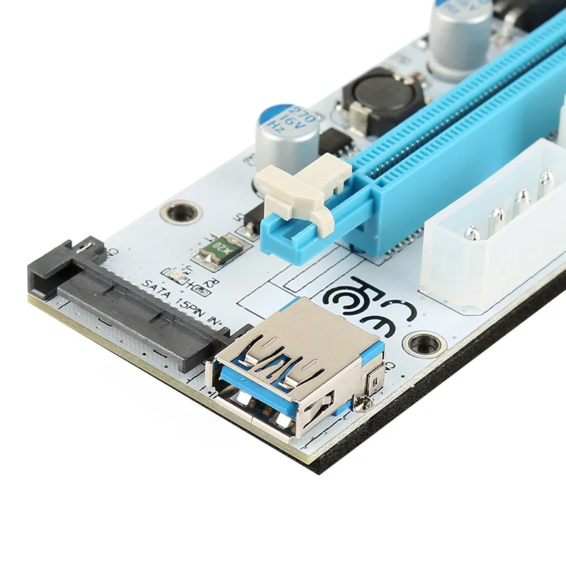 VER 008S USB 3 0 PCI Express 1x к 16x удлинитель Riser карта адаптера SATA Мощность кабель высокого