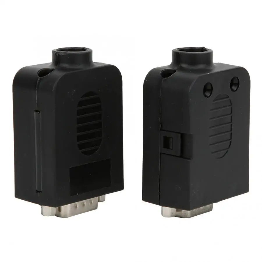 2 шт. штырьковые контакты DB9 разъем модуль сигнала в черной оболочке|Соединители| |