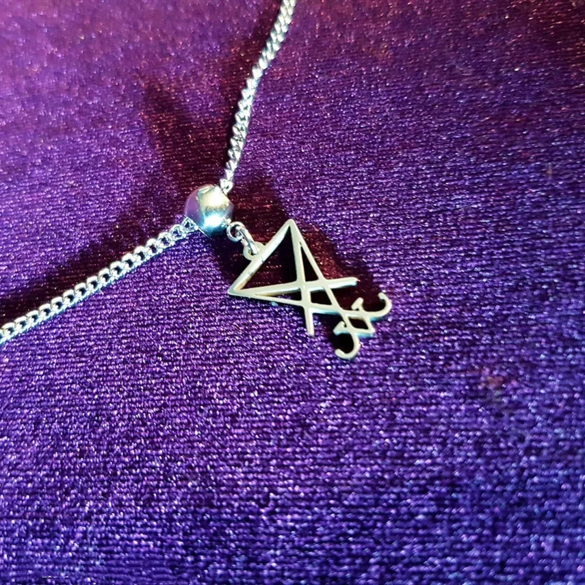 Мини ожерелье Люцифера-Готическая печать подарок символ симпатичный маленький