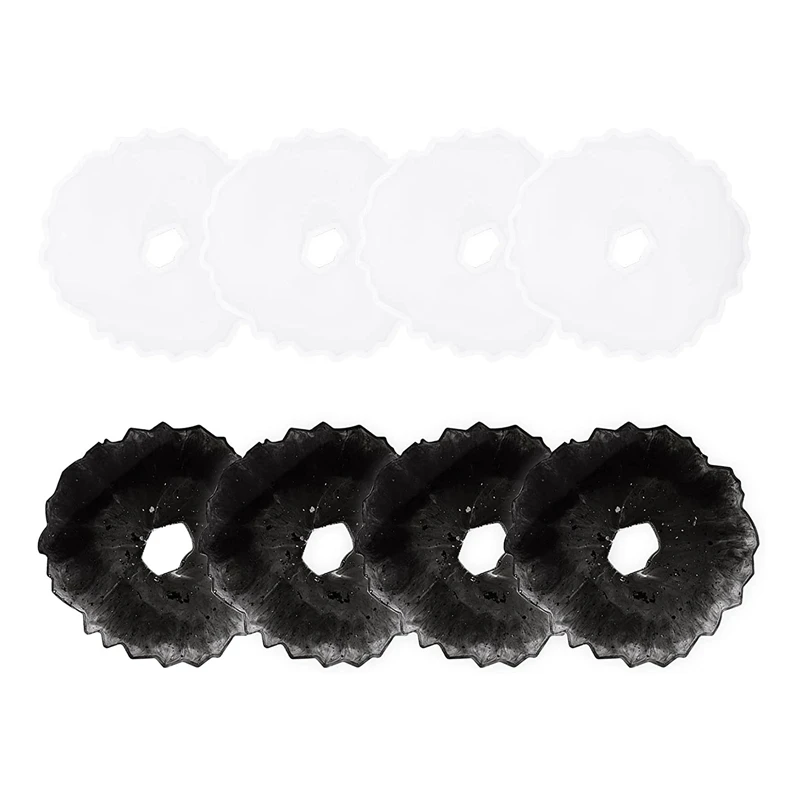 

6Pcs Silicone Irregular Coaster Molds,Resin Epoxy Molds for Making Coasters,Faux Agate Slices Cup Mat,Jewelry Holder