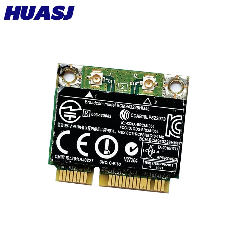 BCM943228HM4L BCM943228 300 Мбит/с 2 4G/5 ГГц 802 11 a/g/n half Mini PCI E беспроводная Wi Fi карта SPS 669832 001 для