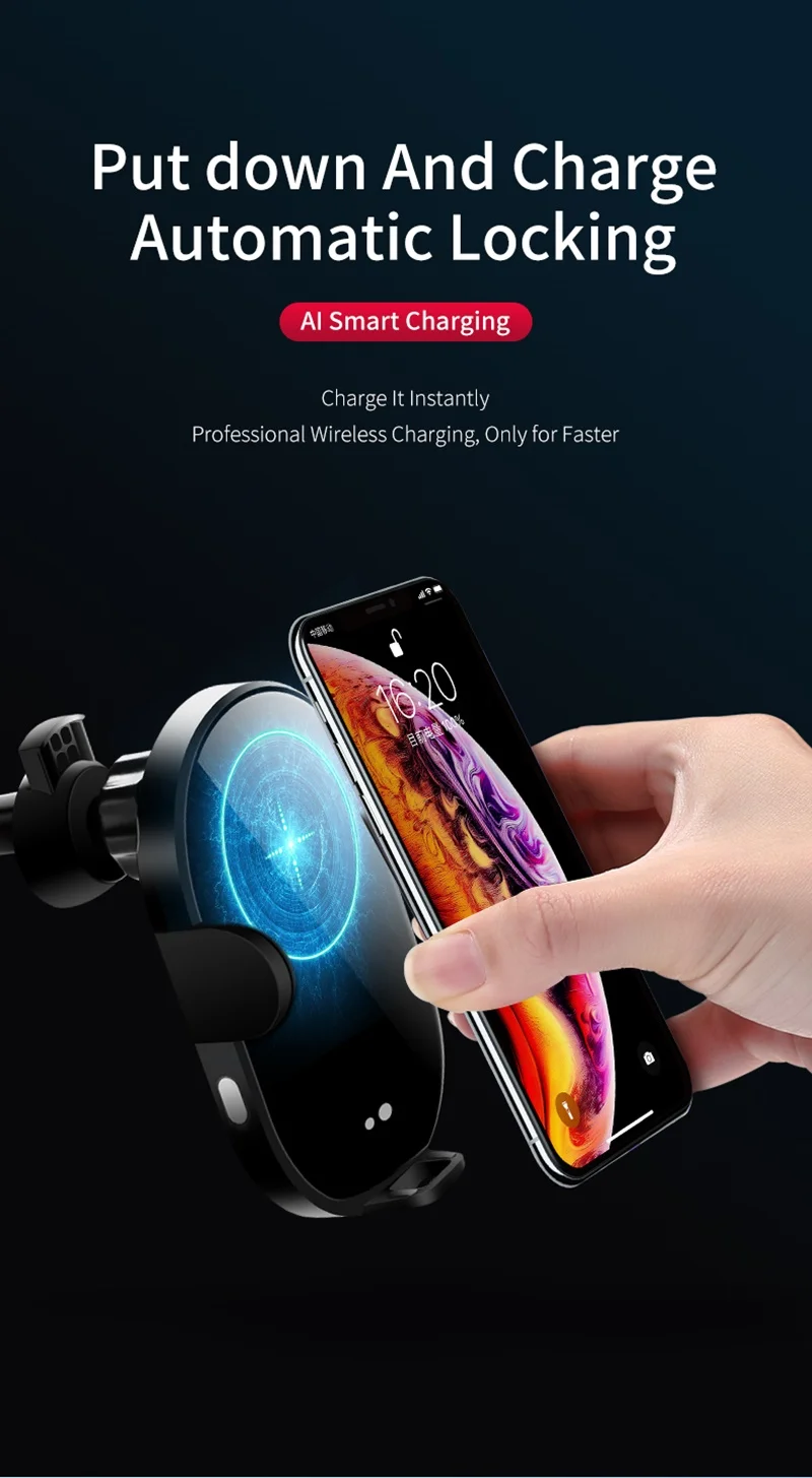 Tongdaytech 15 Вт Qi Беспроводное Автомобильное зарядное устройство для Iphone 8 XR XS 11 Pro MAX автомобильное быстрое зарядное устройство для samsung S10 S9 S8 Plus Xiaomi