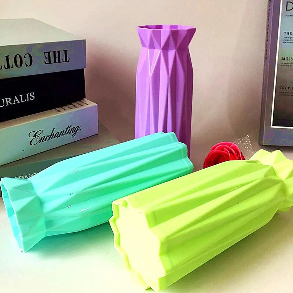 Пластиковая ваза скандинавские геометрические вазы для оригами цветочные дома