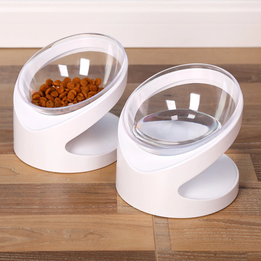 

Миска для кошек, защитная Водонепроницаемая чаша для кормления собак и кошек с высокой ногой, антиопрокидывающая бинауральная чашка для ко...