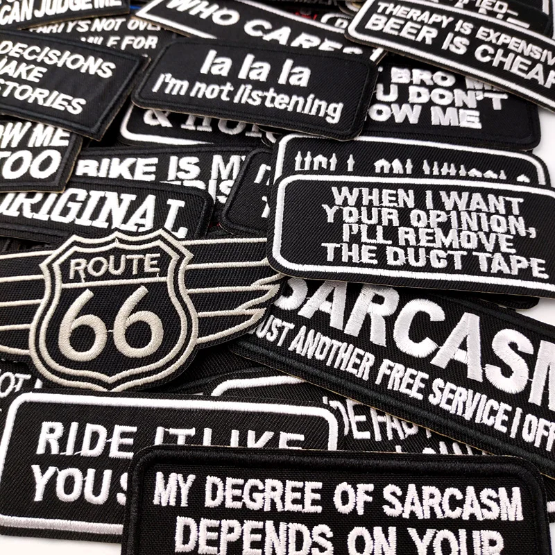 Нашивка WHO CARES ROUTE 66 аппликация для вышивки принадлежности глажки шитья