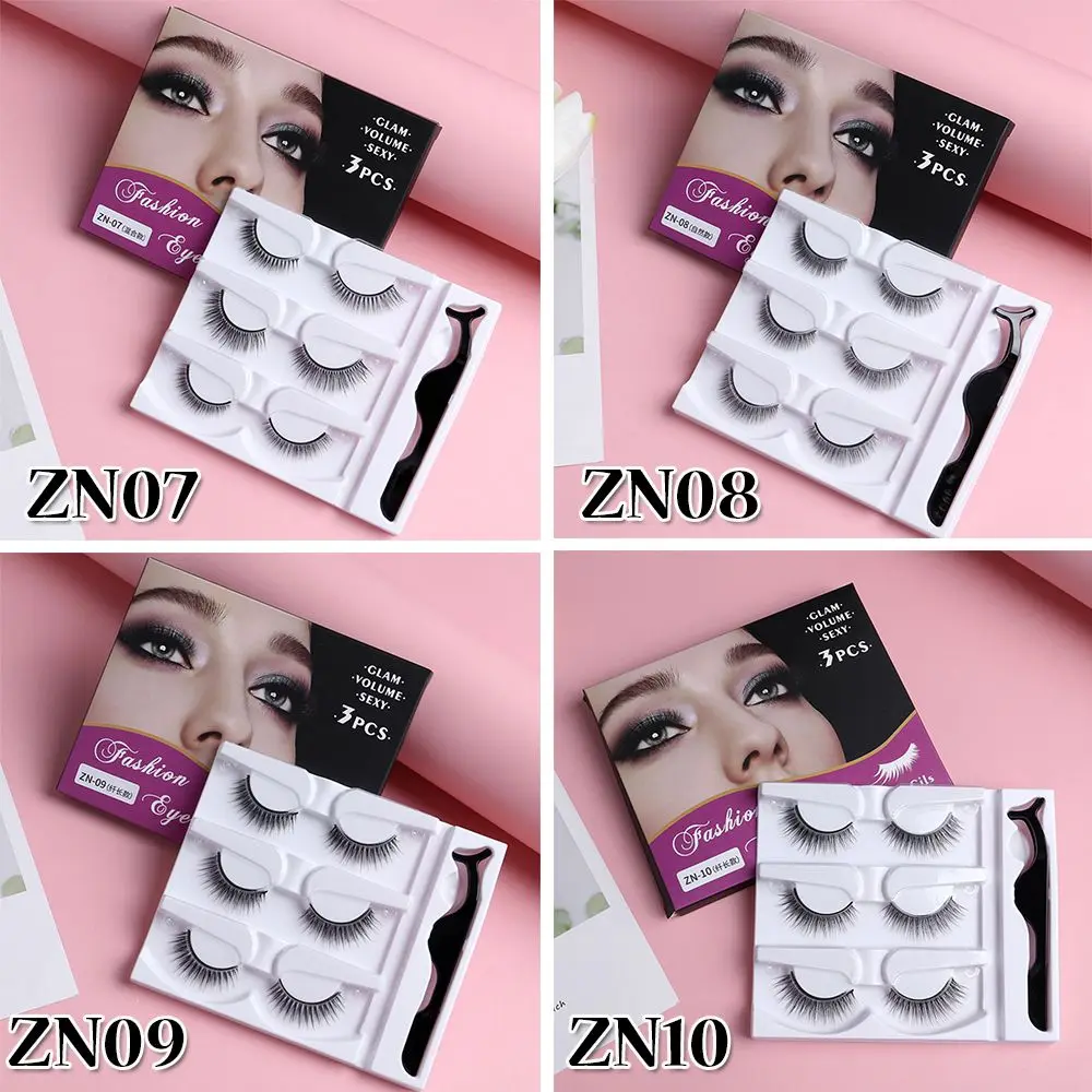 1/3 пары многоразовые самоклеящиеся ресницы из норки 3 секунды