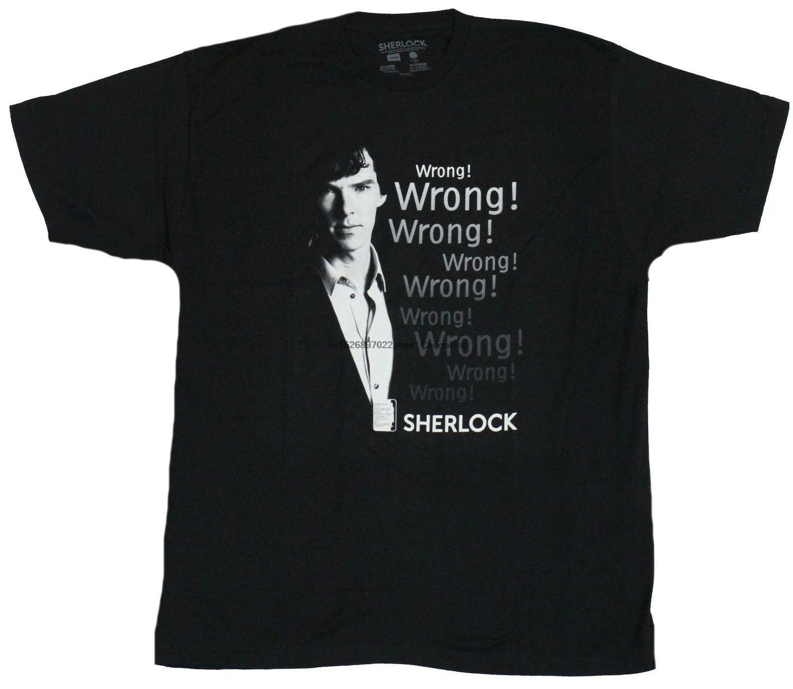 Мужская футболка Sherlock с изображением неправильного Шерлока|Мужские футболки| |