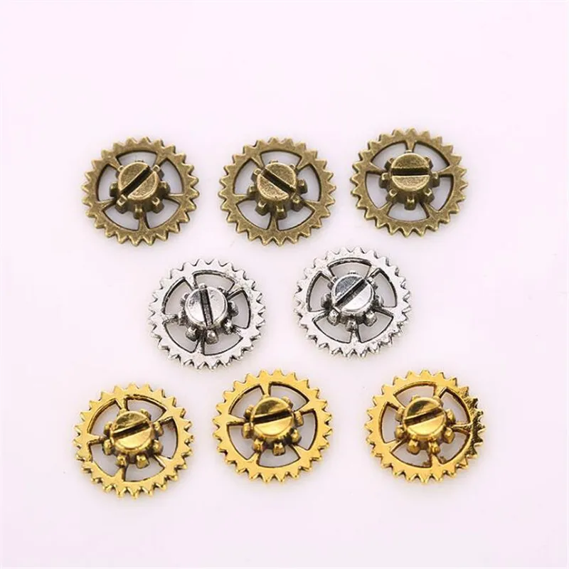 30 шт./пакет 14 мм старинные металлические брелоки в стиле стимпанк DIY моды