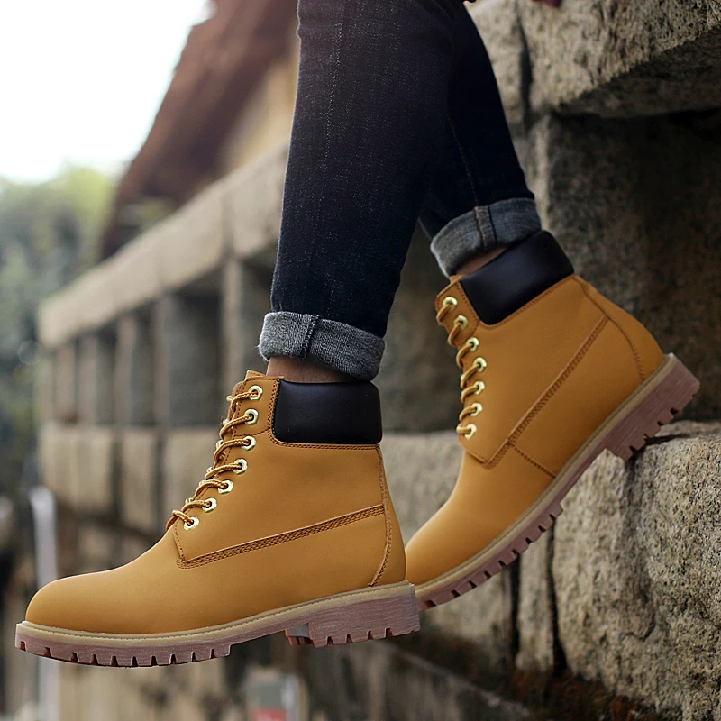 Новинка 2019 года модные мужские зимние ботинки из замши мокасины Рабочая обувь