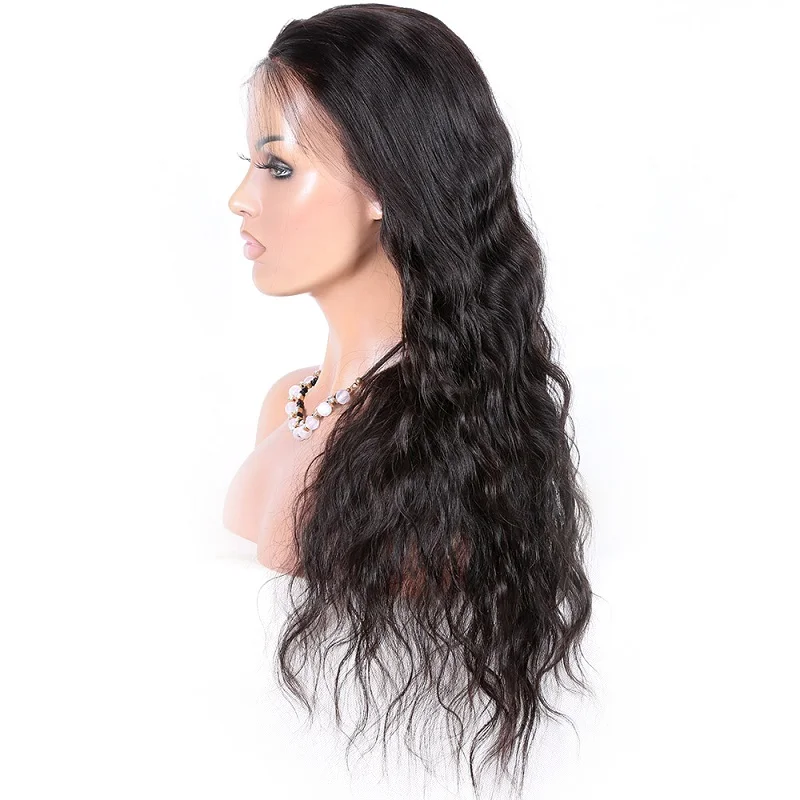 250 плотность натуральные волнистые кружевные передние человеческие волосы