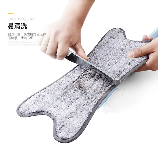 

Flat Floor Mop Manual Extrusion X Type Easy Wringing Household Cleaning Hand Free Washing Flat Mops With Microfiber Replace Pads