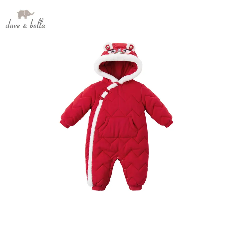 

DBW16306 dave bella winter new born baby unisex Christmas cartoon jumpsuits infant toddler clothes children romper 1 piece