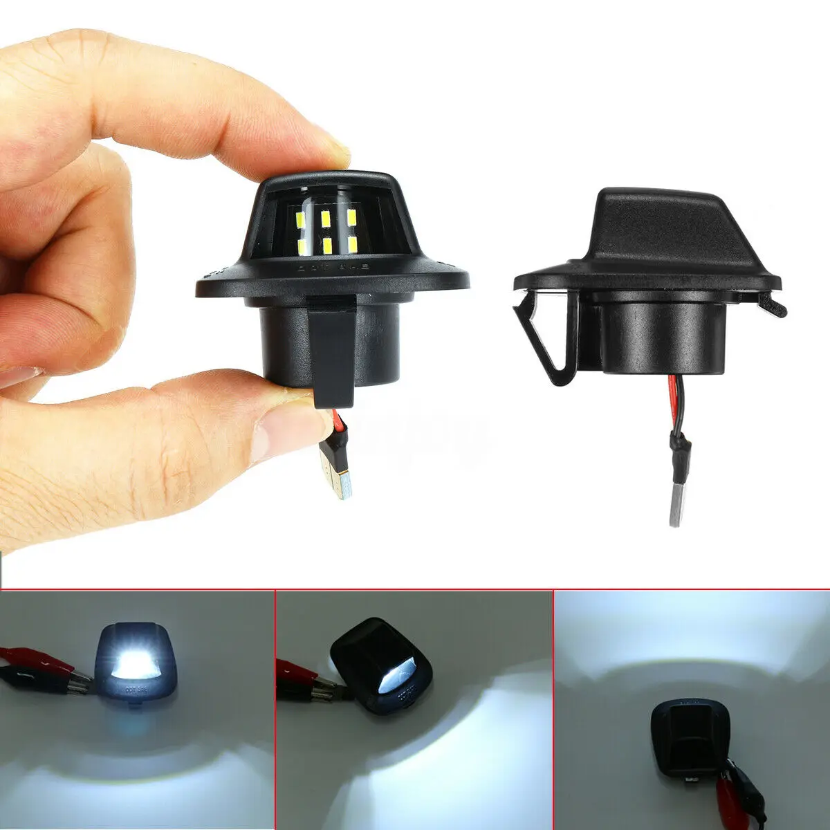 

Car License Plate Light 2Pcs White Rear For Mitsubishi Raider Dodge Dakota Parts