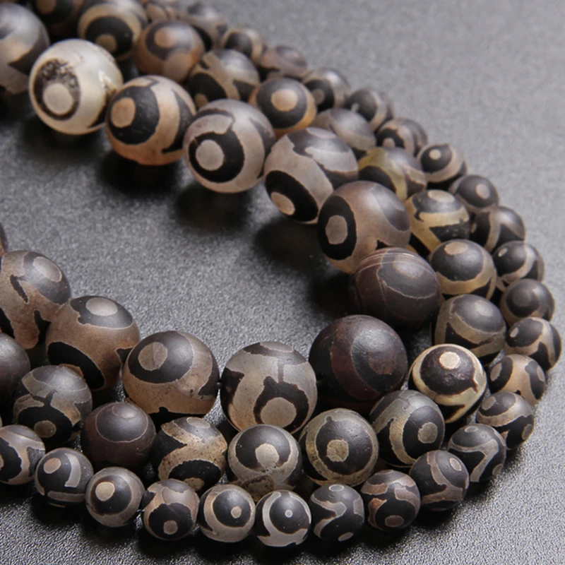 Натуральные китайские тибетские Агаты Dzi глаза Бусины Из Натурального
