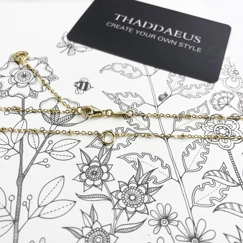 

Charm Necklace Golden Circle Carrier,2020 Spring Fashion Jewelry Europe Link Chain 925 Sterling Silver Gift For Women Men