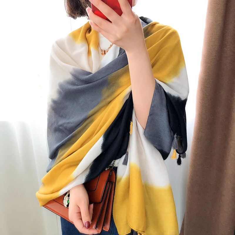 style 39 KYQIAO головной платок, новинка, женский, для девочек, весна, осень, дизайнерский, длинный, богемный, этнический, мягкий, с принтом, шарф, накидка с кисточками, шаль, палантин - Цвет: style 39
