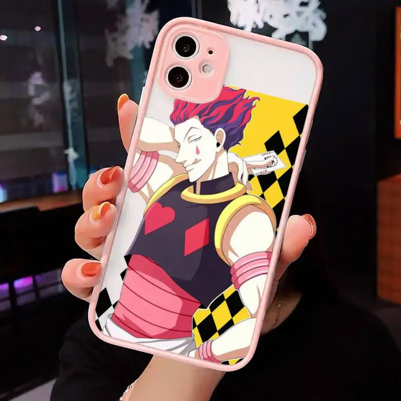 

Hisoka Anime Hunter X hunter Phone Cases matte transparent For iphone 7 8 11 12 plus mini x xs xr pro max luxury brand cover