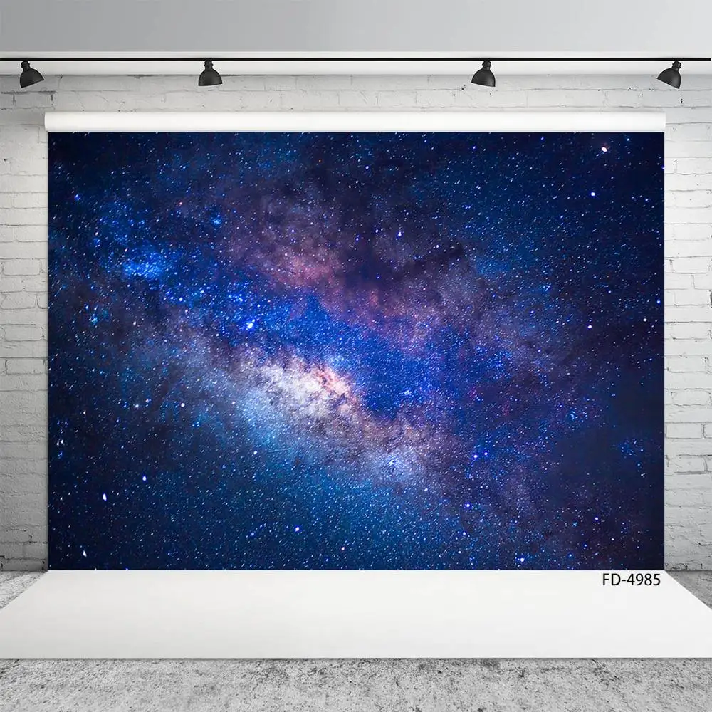 

Starry Sky Space Photographic Backgrounds Customized Backdrop Photo Studio for Children Birthday Party Baby Shower Photophone