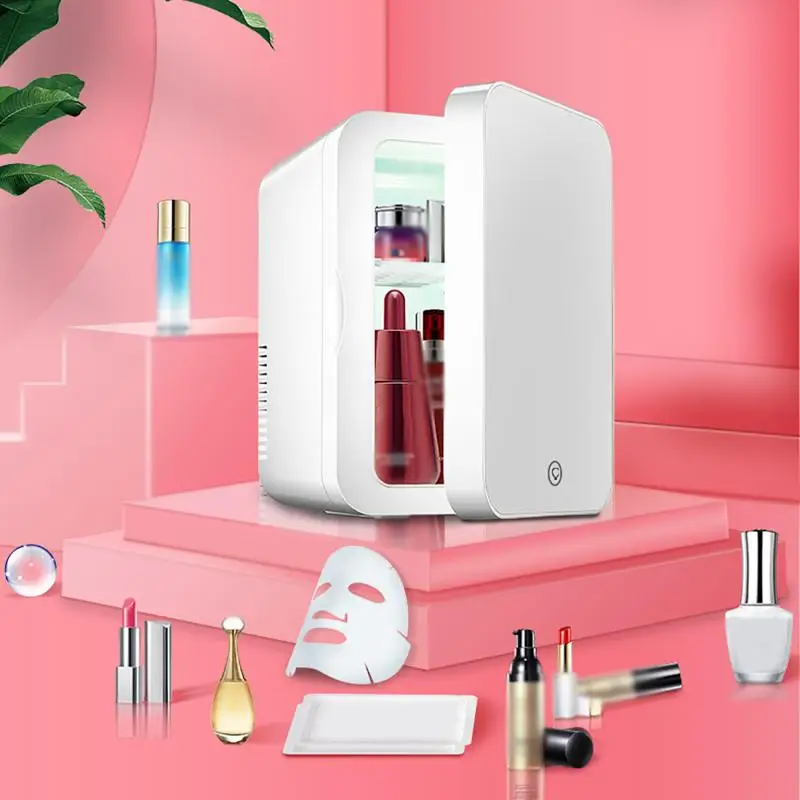 구매 8L 메이크업 냉장고 메이크업 거울 화장품 냉장고 미니 자동차 냉동고 뷰티 스킨 케어 화장품 보관 전기 쿨러