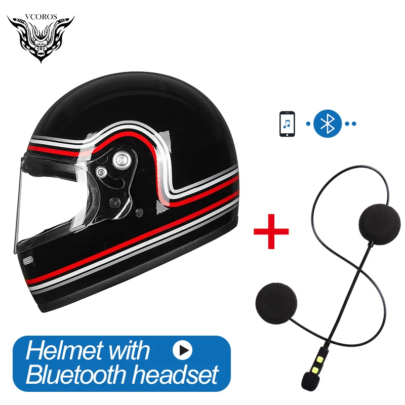 Vcoros A600 Полнолицевой мотоциклетный Bluetooth шлем с защитой от царапин козырек