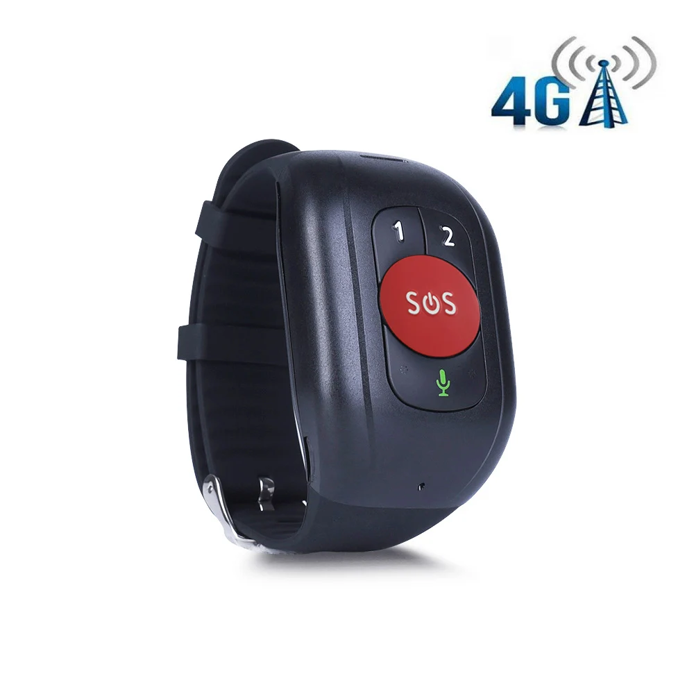 4G LTE /2G GSM браслет для пожилых людей с экстренной сигнализацией GPS отслеживание