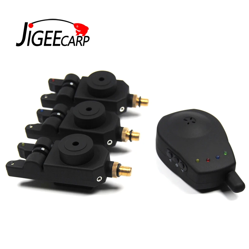 

JIGEECARP Modern Wireless Bite Alarm Set with 3 Wireless Bite Indicators and 1 Wireless Receiver Water Proof Bite Indicators