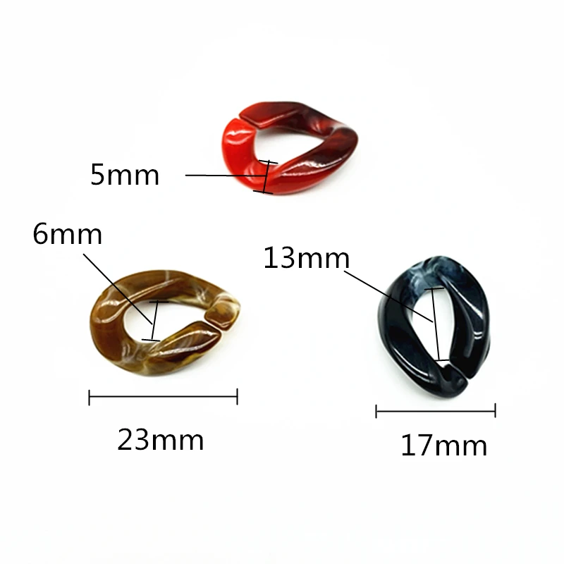 20 шт. 17x23 мм акриловые Звенья из бисера звено аксессуары для изготовления