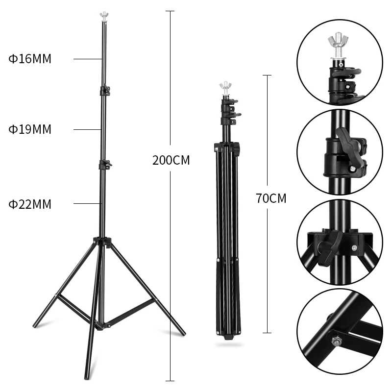 

Professional Photography Lighting Equipment Kit with Softbox Soft background stand with boom arm Backdrops Light Photo Studio