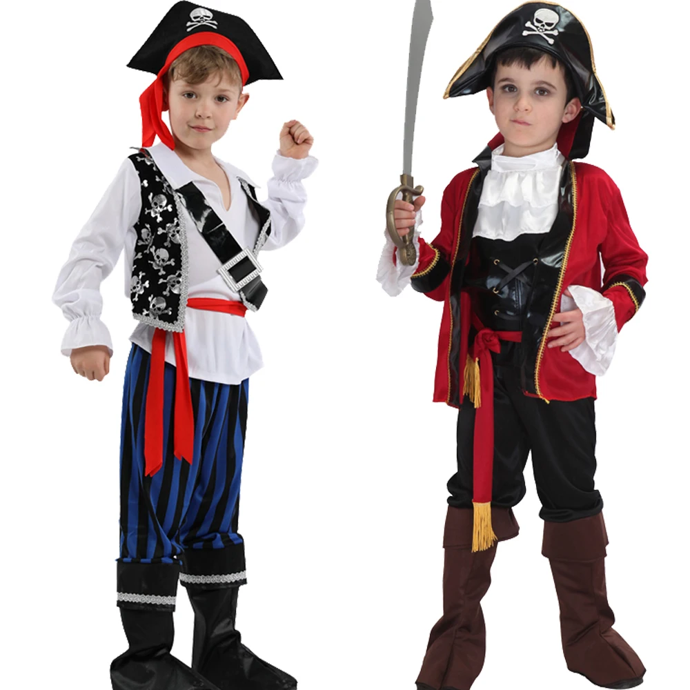 Косплей костюмы пиратов на Хэллоуин для мальчиков Роскошный милый детский