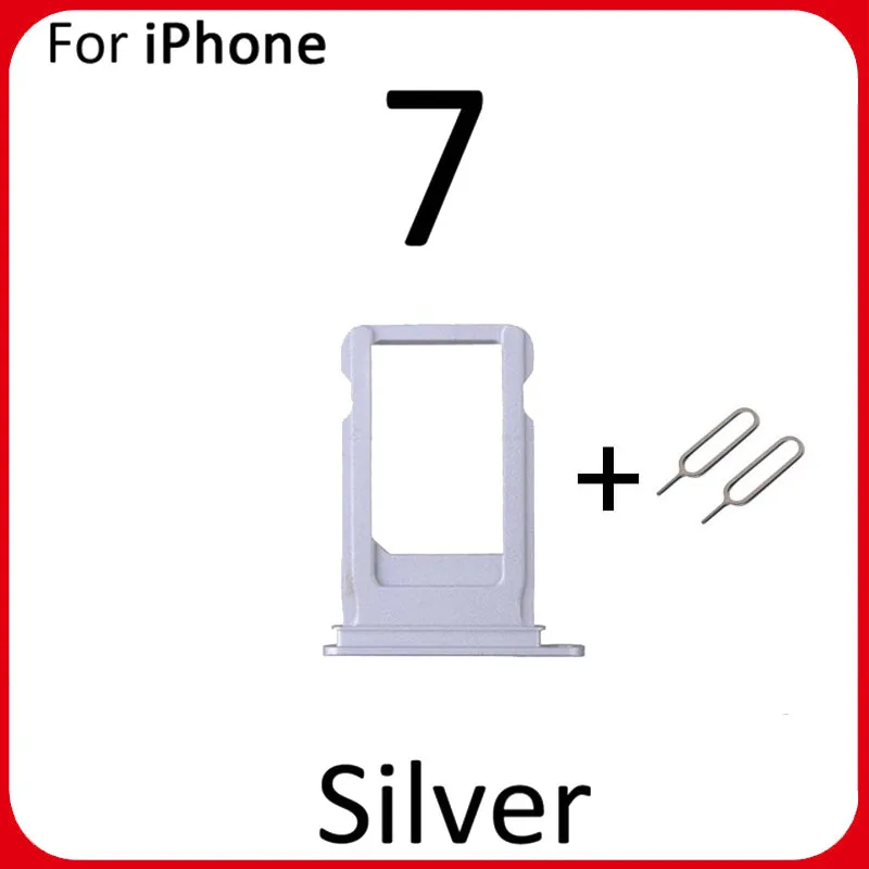 Новинка лоток для Sim-карт Nano держатель Слот iphone 7 7G Plus запасная часть SIM-карты