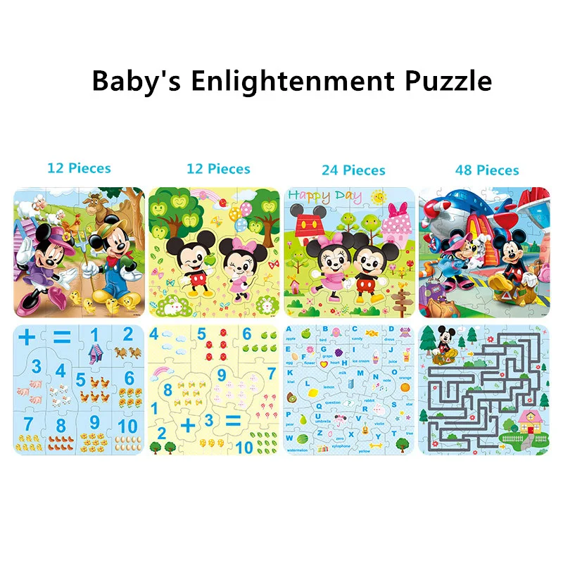 Оригинальный Disney Микки мультфильма Холодное сердце большая часть головоломка