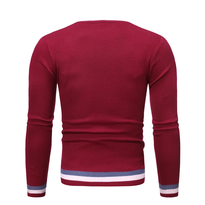 Algodón de alta quality marca para hombre manga larga jerseys cuello Como Do punto casual Tops ropa | Мужская одежда