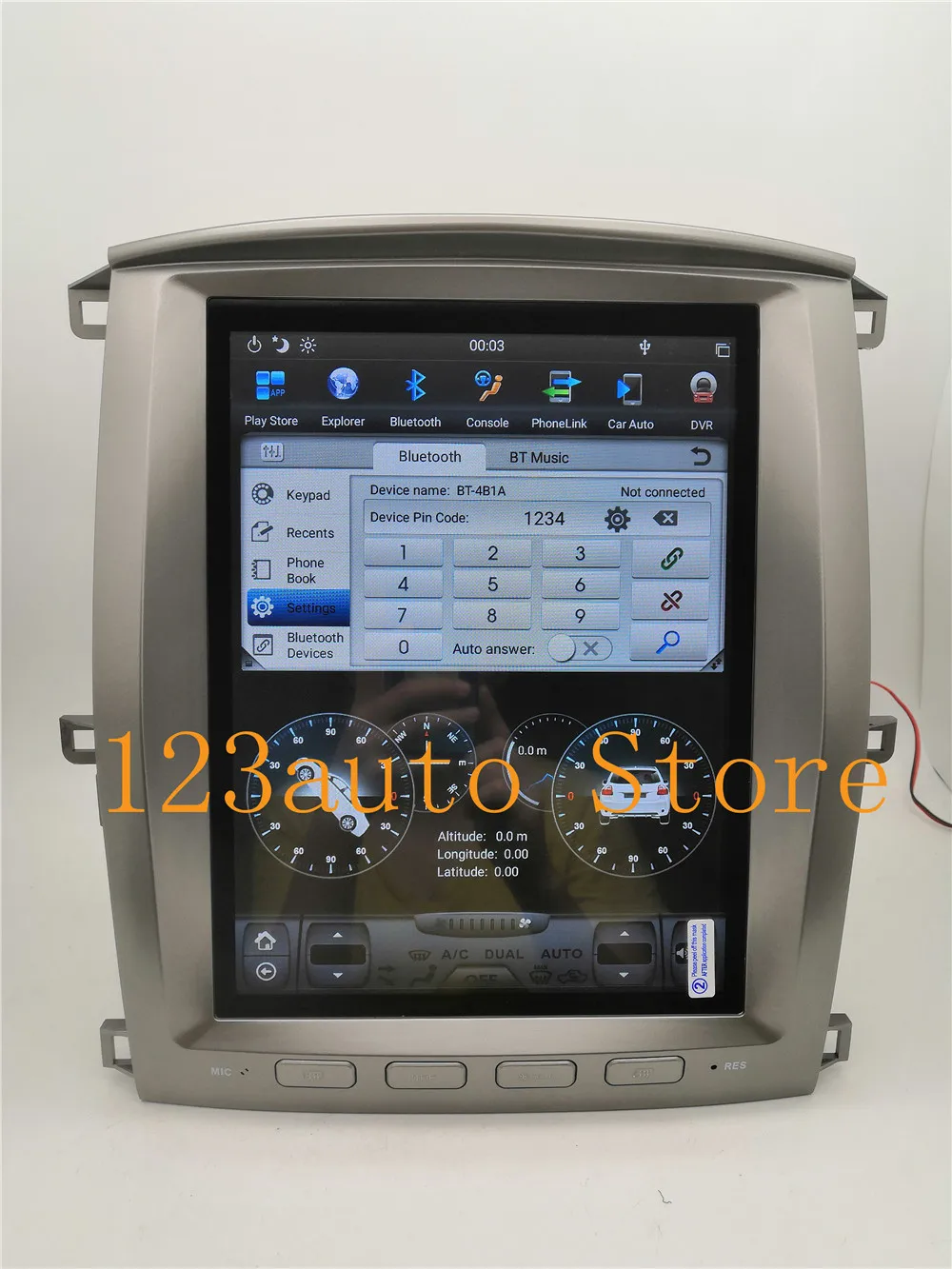 12,1 ''PX6 CARPLAY Tesla стиль Android 8,1 автомобильный DVD gps навигационный плеер для TOYOTA LAND CRUISER LC100 lexus LX470 2002-2007
