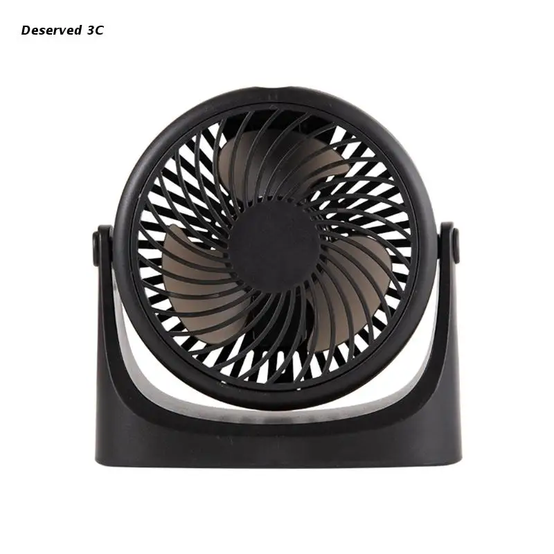 

USB Desk Fan Quiet Portable Fan for Desktop Office Table Battery Operated Fan R9CB