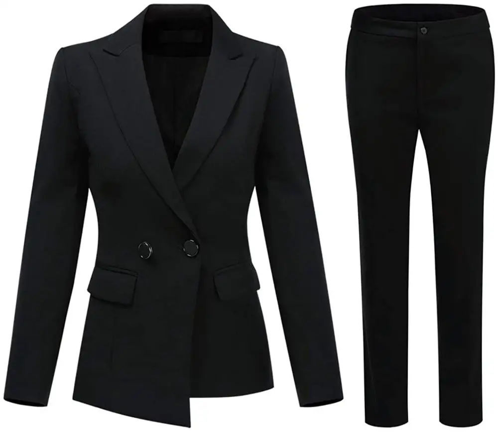 Black Ladies Suit Blazer Office Wear Female Work Wear Office Suit Blazer Women Suits костюм женский Two Piece Set костюм женский