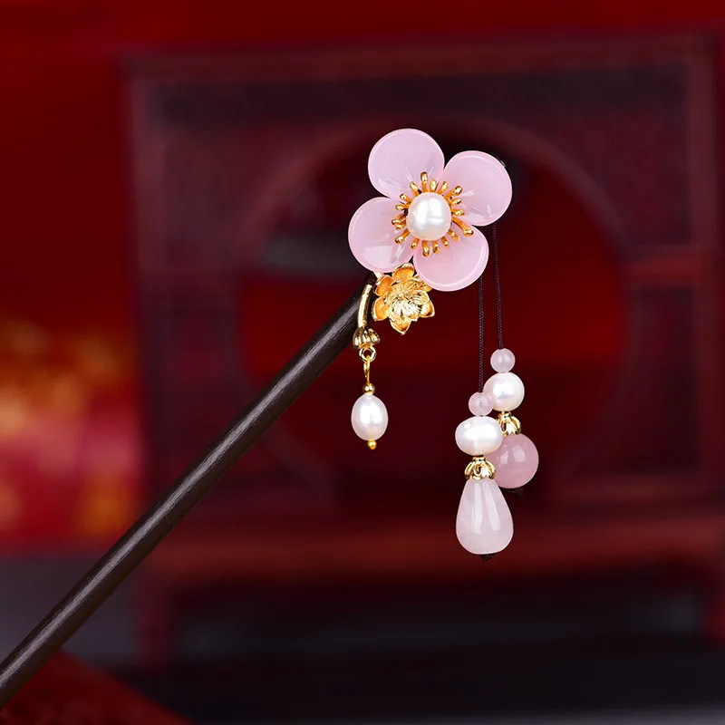 Натуральная ракушка зеленый оникс старинная палочка для волос темпераментная