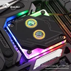 Водяной блок Bykski для процессора INTEL LGA1150, 1151, 1155, 1156, 2011, 2066, X99, I7, RGB-подсветка, поддержка 5 В, 3-контактный GND-разъем на материнскую плату
