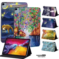 tablet cover case for apple ipad pro 9 7pro 11 2018 2020 pro 2nd gen 10 5 painting pu leather protective case