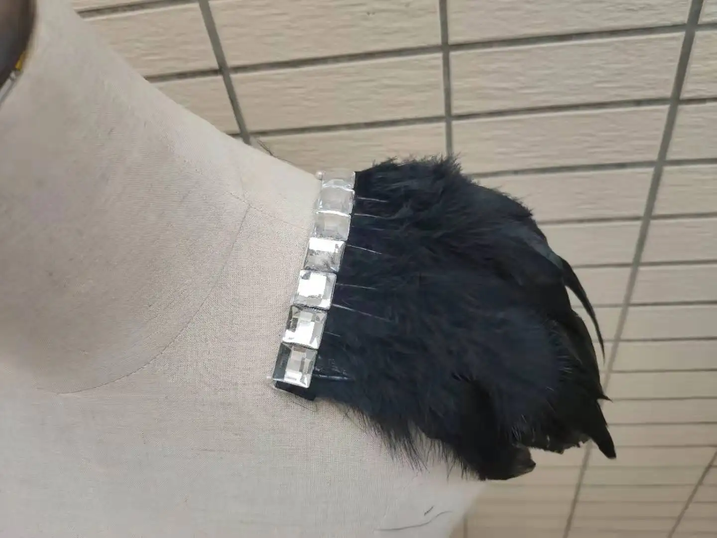 2pcs Handmade epaulette white Rhinestone big shoulder brooch epaulet /epaulettes spikes/escapulario blazer accessories | Дом и сад