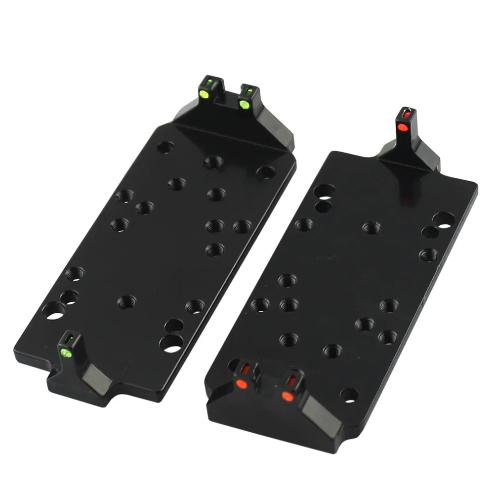 Универсальная тактическая пластина для крепления к объективу с красным и