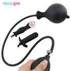 XL надувной анальный расширитель, силиконовая Анальная пробка, надувная секс-игрушка