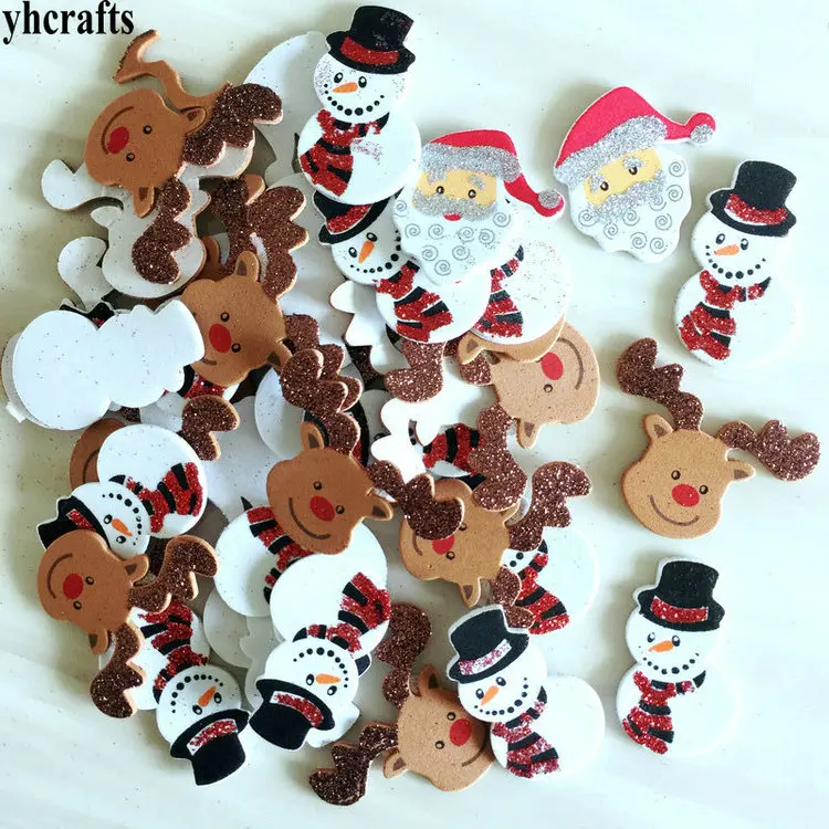 40PCS glitter xmas 1 пакетов/лот, смешанные Звездные поролоновые наклейки, детские игрушки. Набор для скрапбукинга. Раннее обучение Развивающие DIY игрушки детский сад ремесла материал OEM - Цвет: 40PCS glitter xmas