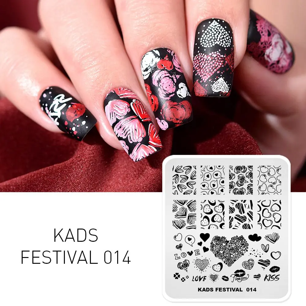 Festival 014 Стемпинг 42 вариантов дизайна Прохладное лето цветы мода изображения Пластины для стемпинга Штамп для ногтей Трафареты для ногтей для маникюра Стэмпинг Дизайн ногтей - Цвет: Festival 014