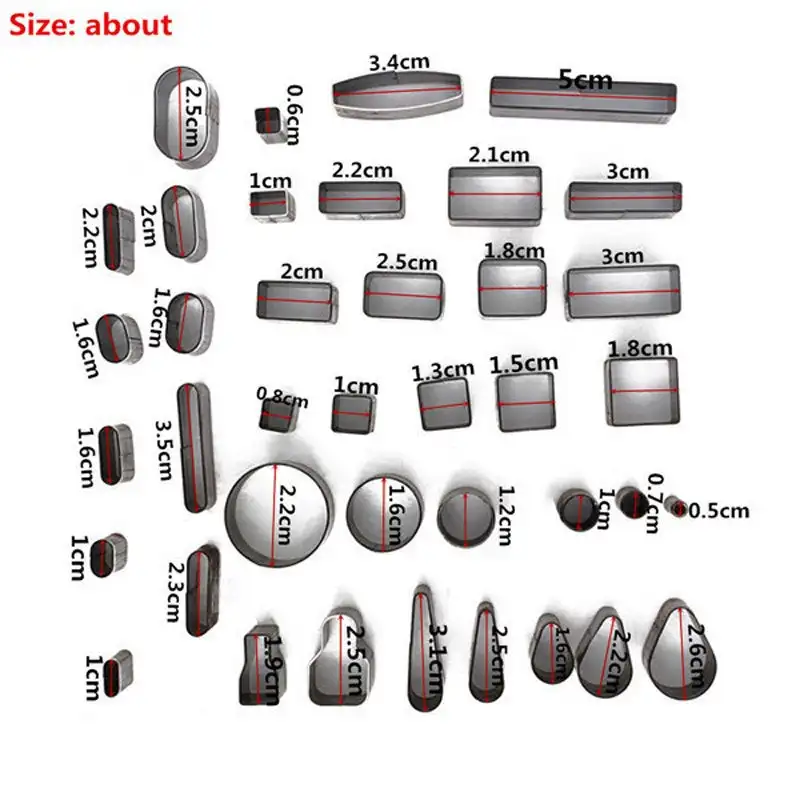 39 шт./компл. Набор отверстий для кожевенного резака металлические дыроколы в