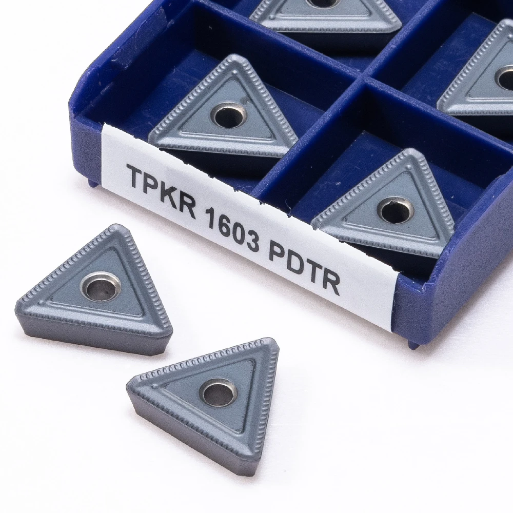 Высококачественные твердосплавные пластины TPKR1603 PDTR LT30 для обработки металла, токарный инструмент, 10 шт., лезвие из твердого сплава TPKR 1603
