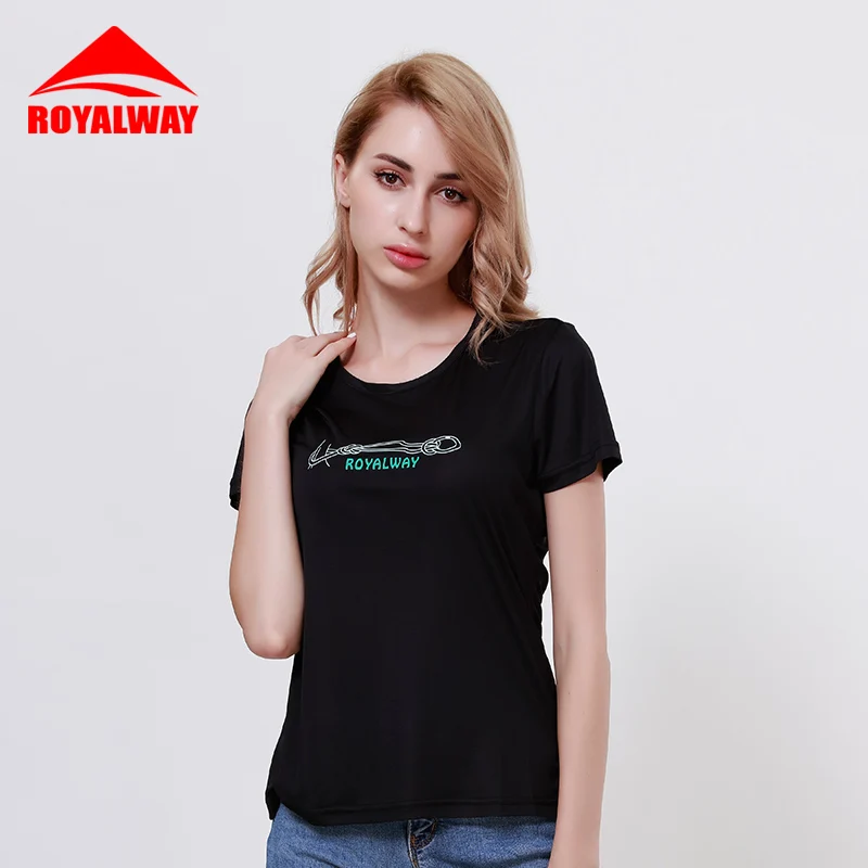 ROYALWAY Женские повседневные футболки с короткими рукавами Летние удобные дышащие