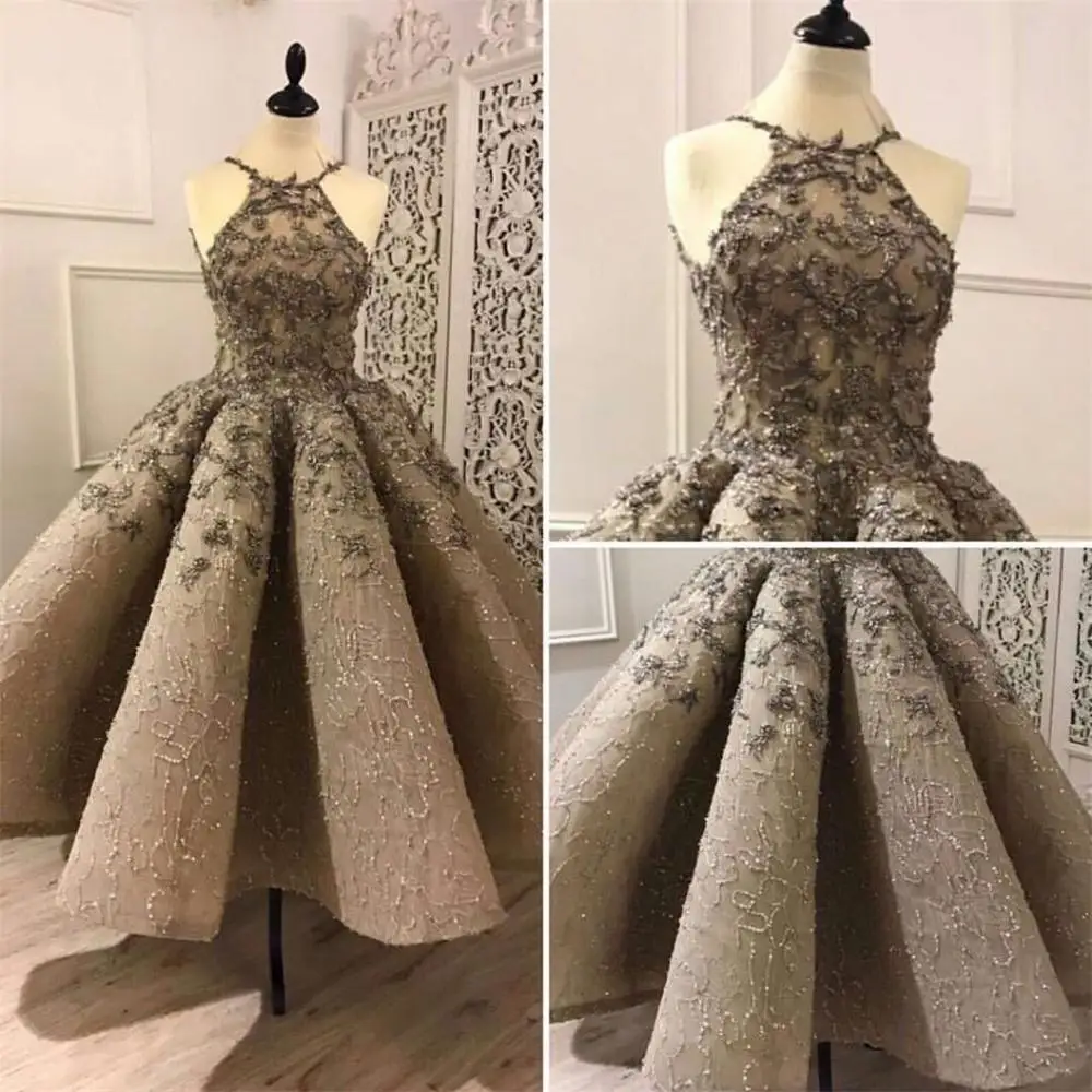 

Gorgeous Beading Short Prom Dresses Appliques Ruffle A Line robes de mariée Fashion Celebrity Evening Gowns Custom Made