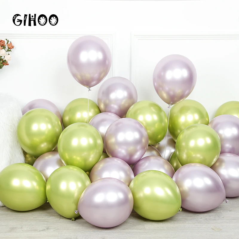 GIHOO 50 / 100 шт 12 дюймовое металлическое латексный шар светильник фиолетового цвета