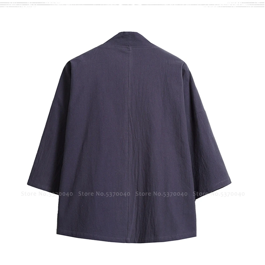 Мужские футболки Hanfu в китайском стиле топы костюм Wu Tang японский традиционный