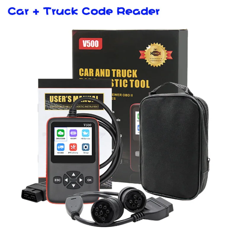 Автомобиль Грузовик OBD2 OBD II сканер V500 CR HD Heavy Duty Truck Диагностика читатель кода